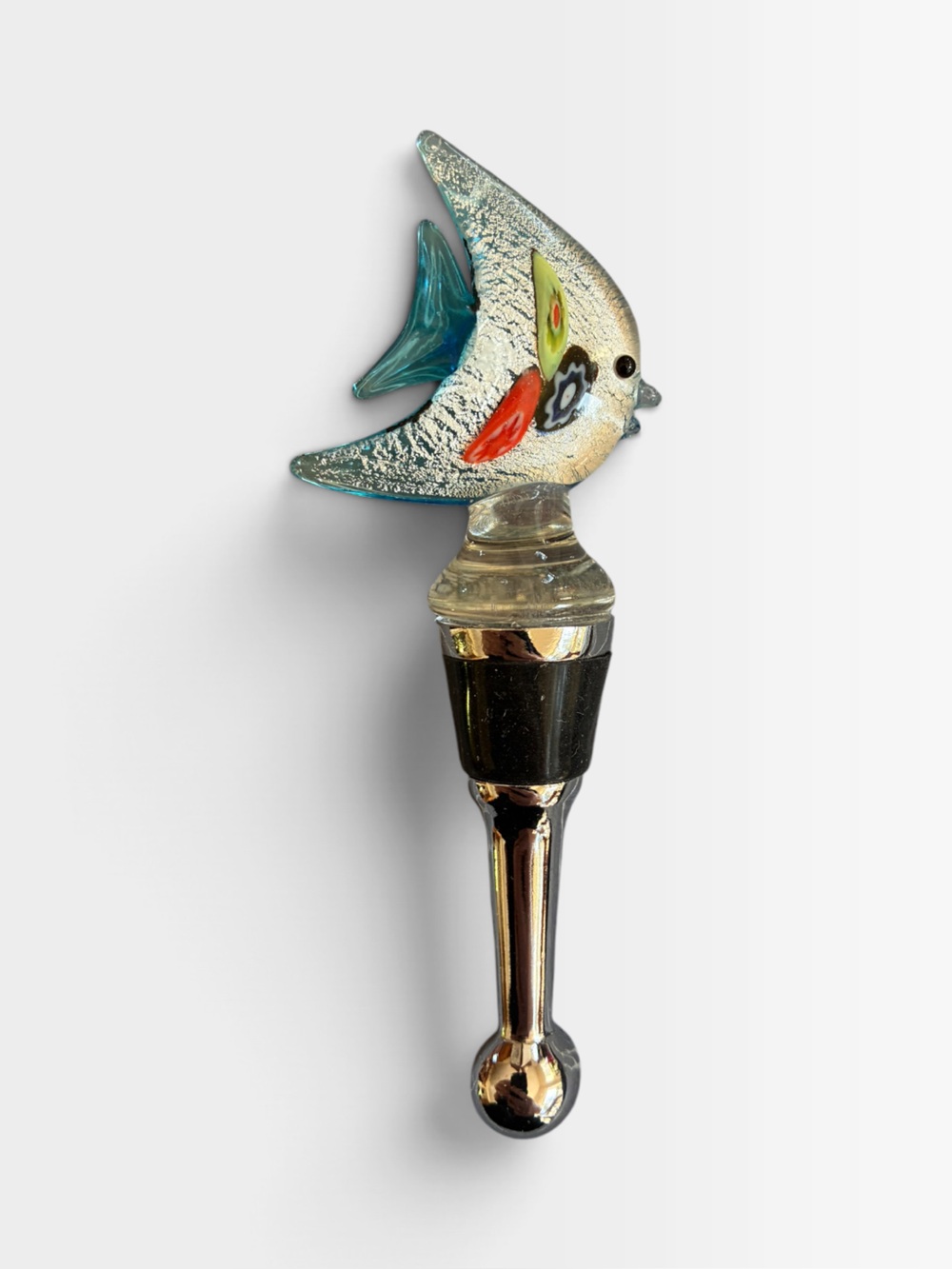 Glass Fish Wine Bottle Stopper
